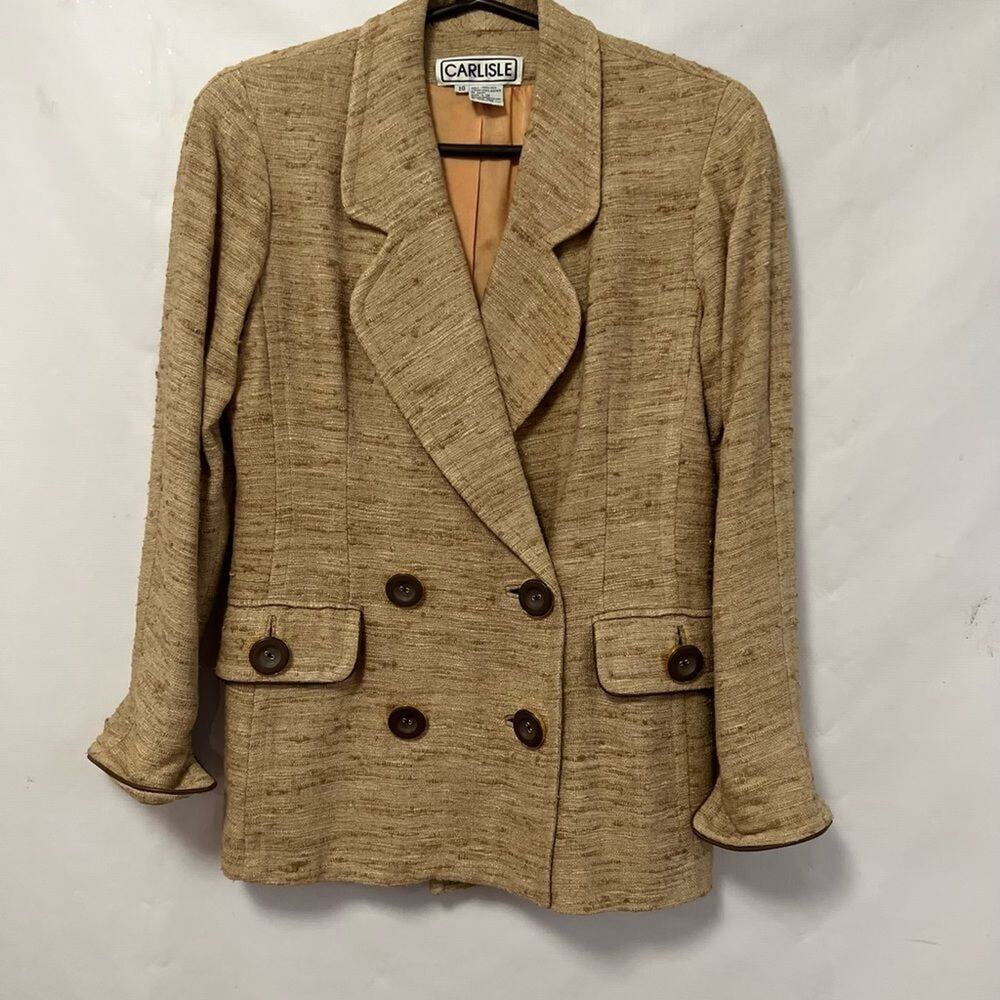 CARLISLE 100%‎ SILK TWEED BLAZER SIZE 10